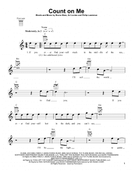 page one of Count On Me (Ukulele)