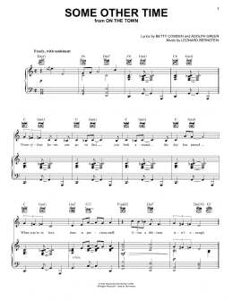 page one of Some Other Time (from On the Town) (Piano, Vocal & Guitar Chords (Right-Hand Melody))