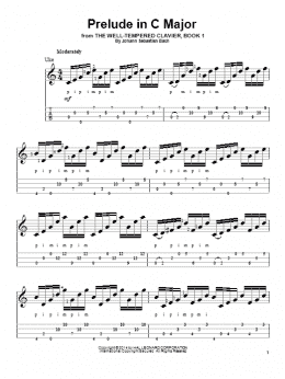 page one of Prelude in C Major (Ukulele)