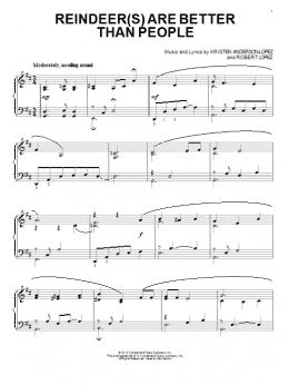 page one of Reindeer(s) Are Better Than People (from Disney's Frozen) (Piano Solo)