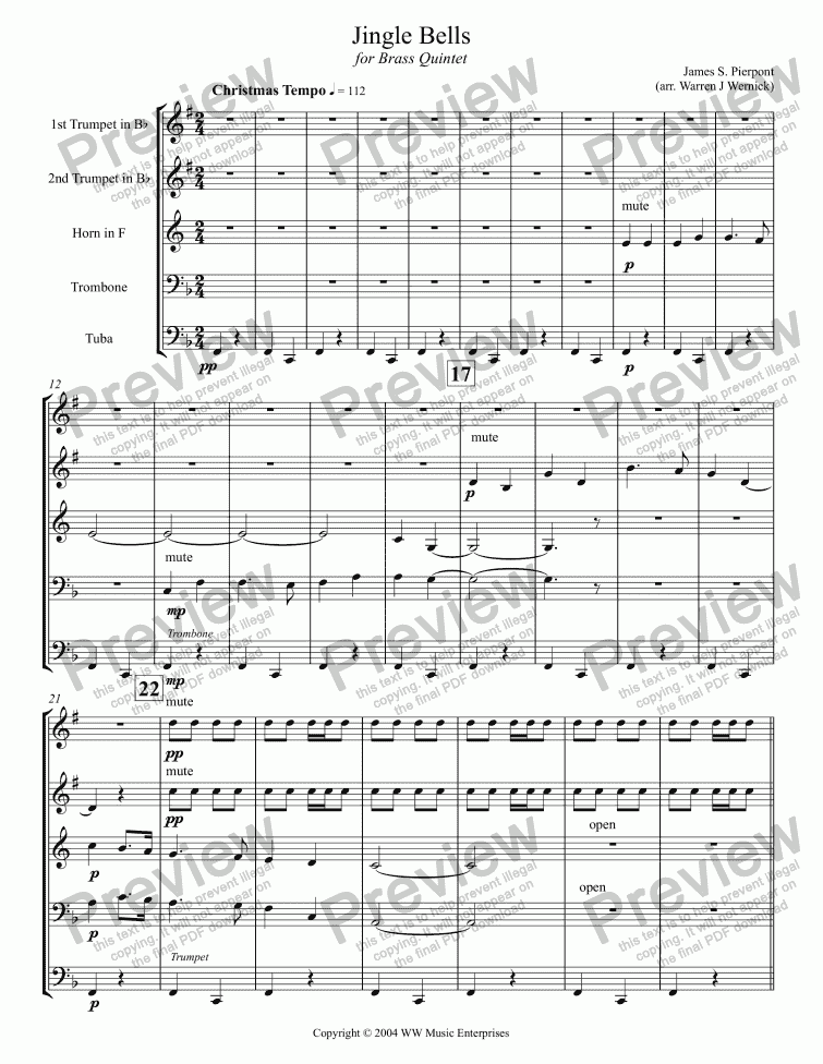 brass quintet sheet music