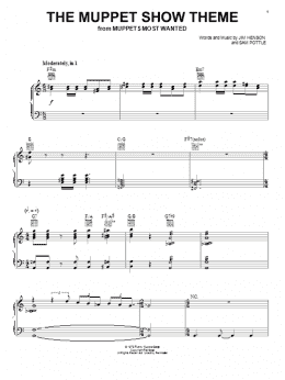 page one of The Muppet Show Theme (Piano, Vocal & Guitar Chords (Right-Hand Melody))