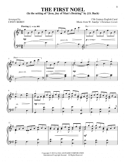 page one of The First Noel (Piano Solo)