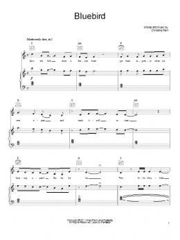 page one of Bluebird (Piano, Vocal & Guitar Chords (Right-Hand Melody))