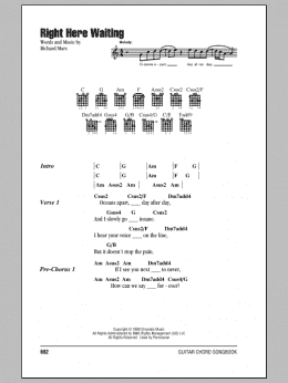 page one of Right Here Waiting (Guitar Chords/Lyrics)