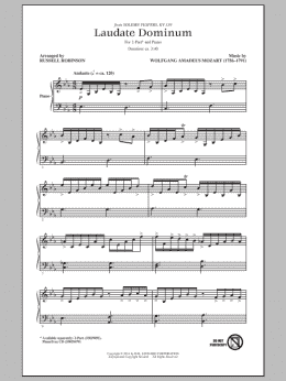 page one of Laudate Dominum (2-Part Choir)