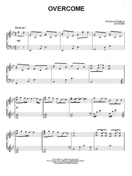 page one of Overcome (Piano Solo)