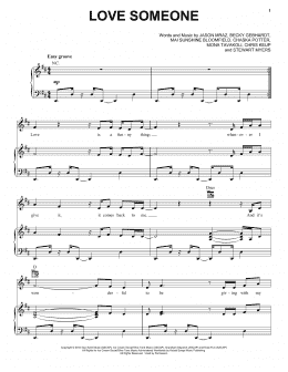 page one of Love Someone (Piano, Vocal & Guitar Chords (Right-Hand Melody))