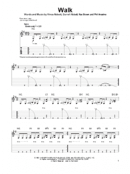 page one of Walk (Guitar Tab (Single Guitar))