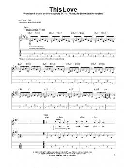 page one of This Love (Guitar Tab (Single Guitar))