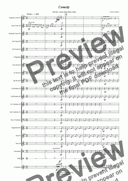 page one of Comedy (3rd Mov. of Film Music Suite - Brass Band)