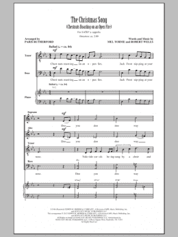 page one of The Christmas Song (Chestnuts Roasting On An Open Fire) (SATB Choir)