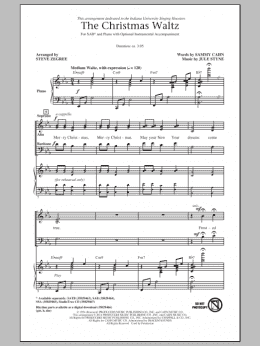 page one of The Christmas Waltz (SAB Choir)