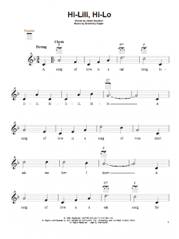 page one of Hi-Lili, Hi-Lo (Ukulele)