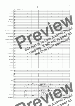 page one of Symphony No 19 2nd movement