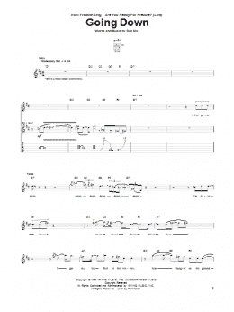 page one of Going Down (Guitar Tab)