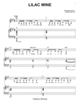 page one of Lilac Wine (Piano & Vocal)