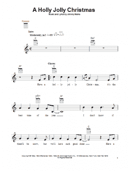 page one of A Holly Jolly Christmas (Ukulele)