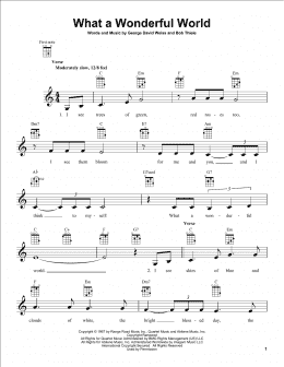 page one of What A Wonderful World (Ukulele)