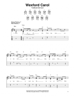 page one of Wexford Carol (Easy Guitar Tab)