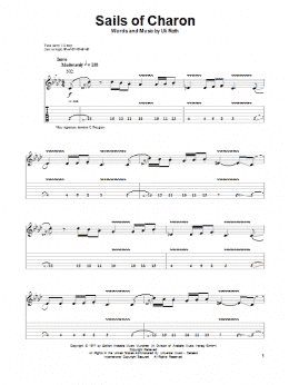 page one of Sails Of Charon (Guitar Tab (Single Guitar))