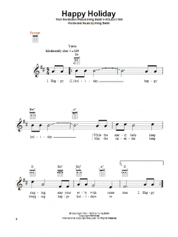 page one of Happy Holiday (Ukulele)