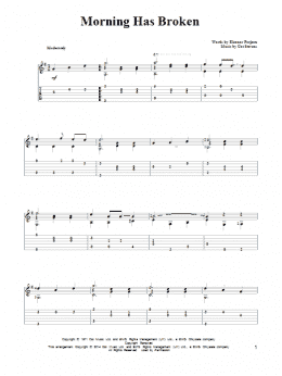 page one of Morning Has Broken (Solo Guitar)