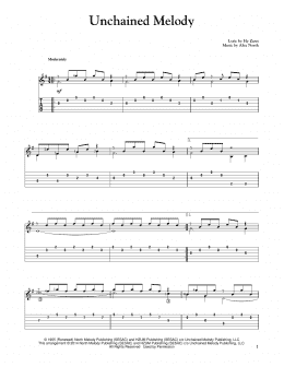 page one of Unchained Melody (Solo Guitar)