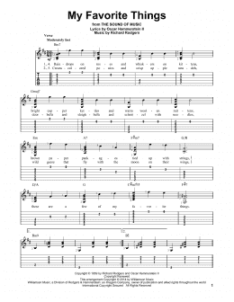 page one of My Favorite Things (Easy Guitar Tab)