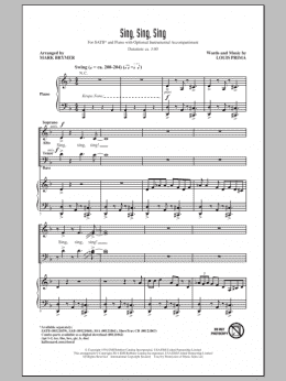 page one of Sing, Sing, Sing (SATB Choir)