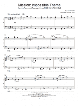 page one of Mission: Impossible Theme (Educational Piano)