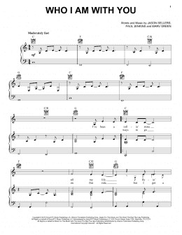 page one of Who I Am With You (Piano, Vocal & Guitar Chords (Right-Hand Melody))