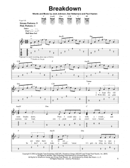 page one of Breakdown (Easy Guitar Tab)