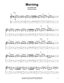 page one of Morning (Easy Ukulele Tab)