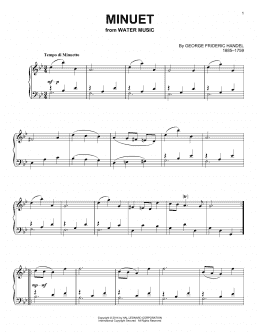 page one of Minuet (Piano Solo)