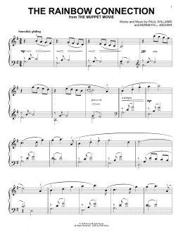 page one of The Rainbow Connection (Piano Solo)