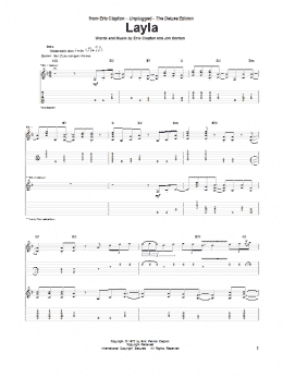 page one of Layla (Guitar Tab)