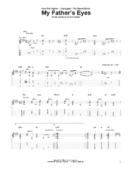 page one of My Father's Eyes (Guitar Tab)