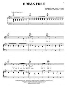 page one of Break Free (Piano, Vocal & Guitar Chords (Right-Hand Melody))