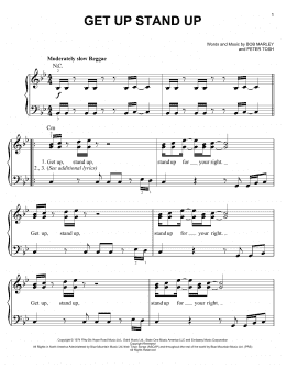 page one of Get Up Stand Up (Easy Piano)