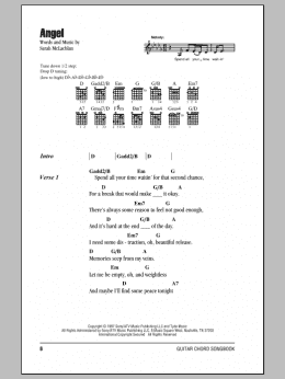 page one of Angel (Guitar Chords/Lyrics)