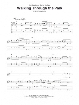 page one of Walking Through The Park (Guitar Tab)