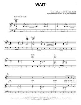 page one of Wait (Piano, Vocal & Guitar Chords (Right-Hand Melody))