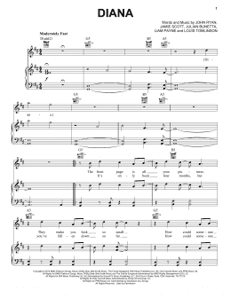 page one of Diana (Piano, Vocal & Guitar Chords (Right-Hand Melody))