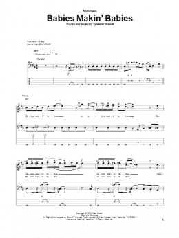 page one of Babies Makin' Babies (Bass Guitar Tab)