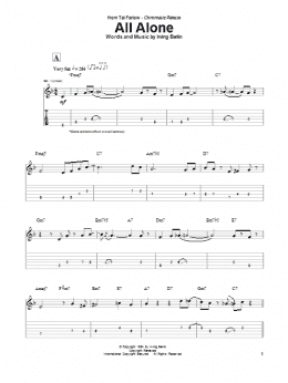 page one of All Alone (Guitar Tab)