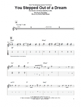 page one of You Stepped Out Of A Dream (Guitar Tab)