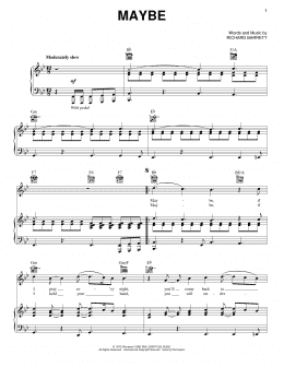 page one of Maybe (Piano, Vocal & Guitar Chords (Right-Hand Melody))