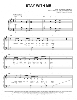 page one of Stay With Me (Easy Piano)