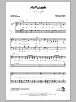 page one of Hallelujah (SATB Choir)